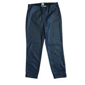 Fair Lady Blue  Faux Leather Vegan Blue Pants High Waist Dressy SZ 8P